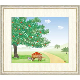 絵画 額入り インテリア アート 送料無料 額絵 高精彩複製画 りんごの木