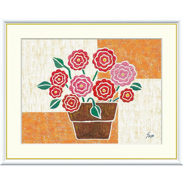 楽天市場】絵画 現代アート バラ 佐藤沙耶 額入り インテリア アート 