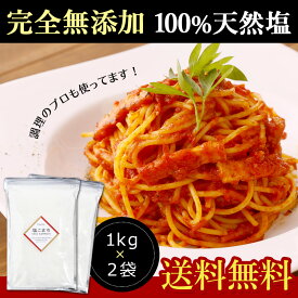 【最安値に挑戦！】天日塩（天然塩）塩こまち 2kg《送料無料》【お徳用】 飲食店、料亭でも使われています！ 業務用 天日塩 無添加 業務用 ポイント消化 ぬか漬け ぬか床