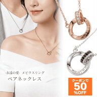 ＼最大50％OFF！店内対象商品／ ペアネックレス メビウスリング カップル ネックレス 2本セット ペアアク…