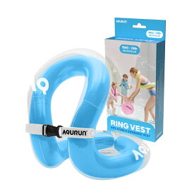 AQURUN リングベスト 着る浮き輪 1歳半〜8歳 水泳補助具 子供 浮き輪 キッズ用 ネオンピンク ネオンブルー ネオンイエロー クラシックミント 夏 プール 海 海水浴 旅行 出産祝い コンパクト 持ち運び おしゃれ