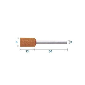 WA軸付砥石 MO-021φ3x13x3 A号 円筒型 （100本）