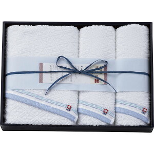 今治綿紗織 バス・フェイスタオルセットブルー 贈答品 ギフト 贈り物