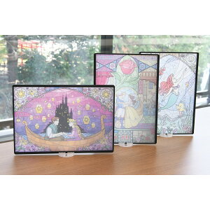 ディズニー スタンド付ステンドグラス風まな板美女と野獣 贈答品 ギフト 贈り物