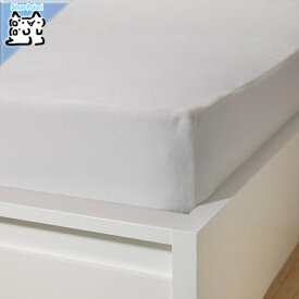 【IKEA -イケア-】KRANSSALVIA -クランサルヴィア- ボックスシーツ シングルサイズ用 ホワイト 90x200 cm (405.286.79)