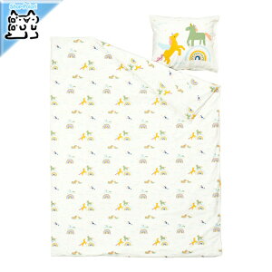 �y IKEA - �C�P�A -�zBARNDROM -�o�[���h���[��- �|���z�c�J�o�[�����J�o�[ �z���C�g �}���`�J���[/���j�R�[���� 150x200/50x60 cm (406.227.14)