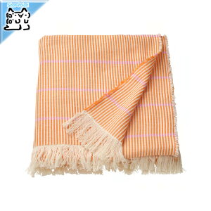 【 IKEA - イケア -】LAPPKATTFOT -ラップカットフォト- ブランケット ブライトオレンジ/ピンク 130x170 cm ひざ掛け (605.986.52)