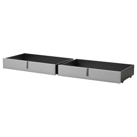【IKEA -イケア-】GLADSTAD -グラードスタード- ベッド下収納ボックス ファブリックベッド用 カブーサ ライトグレー 200 cm 2 ピース (804.984.25)