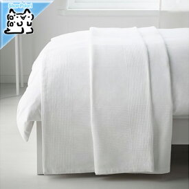 【IKEA -イケア-】INDIRA -インディーラ- ベッドカバー ホワイト ダブルサイズ用　230x250 cm (903.962.47)