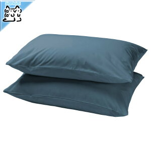【 IKEA - イケア -】DVALA -ドヴァーラ- 枕カバー ブルー 2枚セット 50x60 cm (906.154.62)