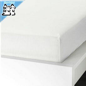 【IKEA -イケア-】ULLVIDE -ウッルヴィーデ- ボックスシーツ ホワイト 90x200cm シングルサイズ (103.427.29)