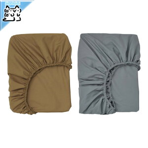 【 IKEA - イケア -】GULDVAVARE -グルドヴァヴェレ- ボックスシーツ ベビーベッド用 ダークイエロー/ブルー 60x120 cm 2 ピース (905.736.50)