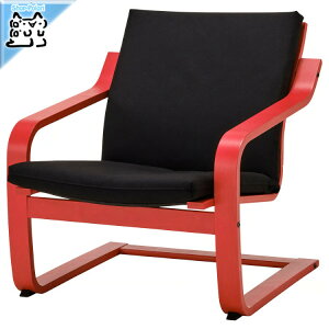 �y IKEA - �C�P�A -�zPOANG-�|�G���O- ���[�o�b�N�p�[�\�i���`�F�A ���b�h/���B�[�X�� �u���b�N (795.515.79)