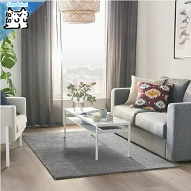 【IKEA -イケア-】STOENSE -ストエンセ- ラグ パイル短 ミディアムグレー 133x195 cm 絨毯 カーペット (204.270.06)