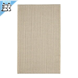 【 IKEA - イケア -】TIPHEDE -ティプヘデ- ラグ 平織り 絨毯 カーペット ナチュラル/ブラック 50x80 cm (205.928.26)