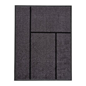 【IKEA -イケア-】KOGE -コーゲ- ラグ ドアマット グレー ブラック 69x90cm 絨毯 カーペット (502.879.38)