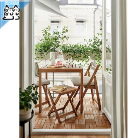 【IKEA -イケア-】NAMMARO -ネッマロー- テーブル 屋外用 ライトブラウンステイン 75x63 cm (005.112.04)