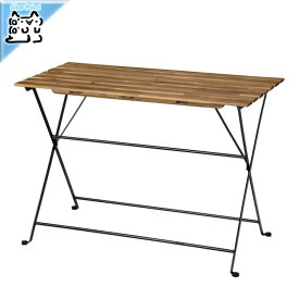 【IKEA -イケア-】TARNO -テルノー- テーブル 屋外用 ブラック/ライトブラウンステイン 100x54 cm (104.719.38)