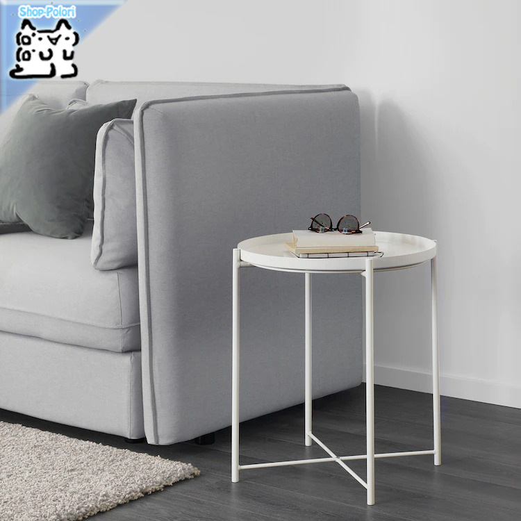 【IKEA Original】GLADOM -グラドム- トレイテーブル ホワイト 45x53 cm | Shop-Polori 楽天市場店