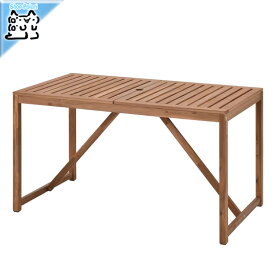 【IKEA -イケア-】NAMMARO -ネッマロー- テーブル 屋外用 ライトブラウンステイン 140x75 cm (805.112.00)