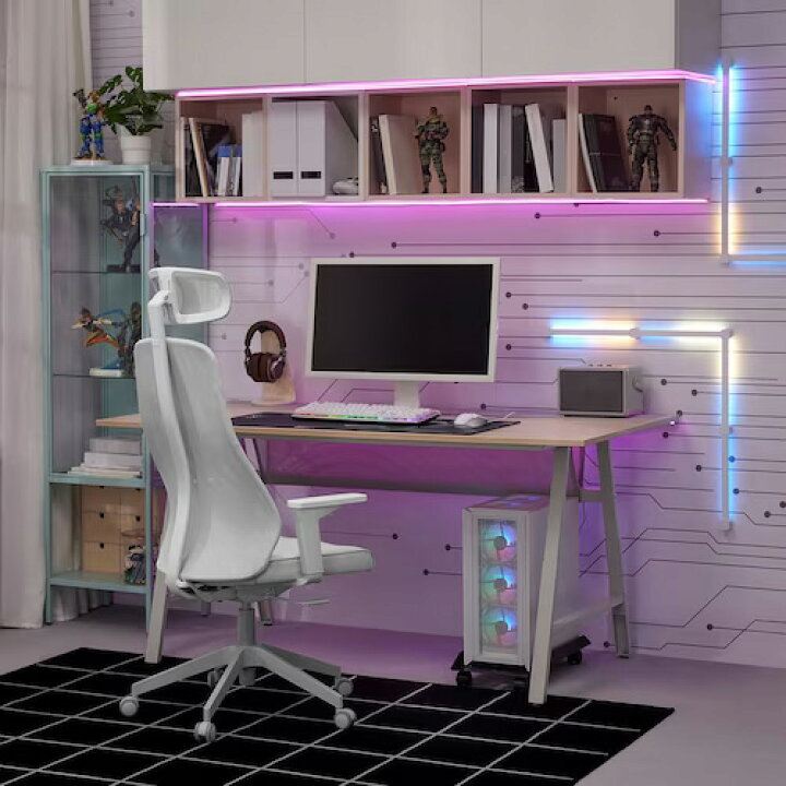 IKEA UTESPELARE ウーテスペラレ ゲーミングデスク グレーイケア（IKEA 