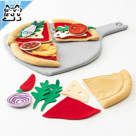 【IKEA -イケア-】DUKTIG -ドゥクティグ- ソフトトイ おもちゃ ピザ 24点セット ピザ マルチカラー (004.278.18)