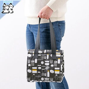 【 IKEA - イケア -】FLADDRIG -フラッドリグ- ランチバッグ 模様入り グレー 25x16x27 cm (104.972.26)