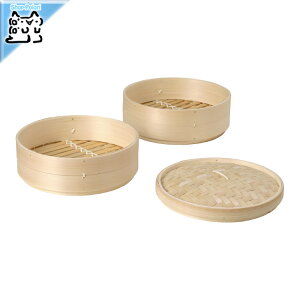 【 IKEA - イケア -】KLOCKREN - クロックレン - 蒸し器 竹 5.0 L (204.491.74)