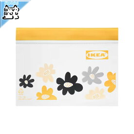 【 IKEA - イケア -】ISTAD -イースタード- フリーザーバッグ 模様入りイエロー 0.2 L 60 ピース (506.080.53) ジップバッグ