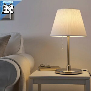 【 IKEA - イケア -】KRYSSMAST -クリスマスト- テーブルランプベース ニッケルメッキ 40 cm (104.056.32)