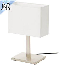 【IKEA -イケア-】TOMELILLA -トメリラ- テーブルランプ ニッケルメッキ/ホワイト 36 cm (104.640.04)