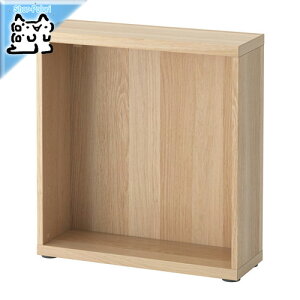 【 IKEA - イケア -】BESTA -ベストー- シェルフ/隙間収納 フレーム ホワイトステインオーク調 60x20x64 cm (102.474.16)