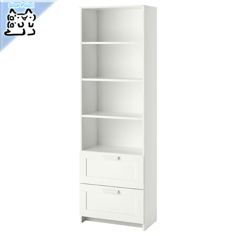 【IKEA -イケア-】BRIMNES -ブリムネス- 本棚 ホワイト 60x190 cm (103.516.86)：Shop-Polori
