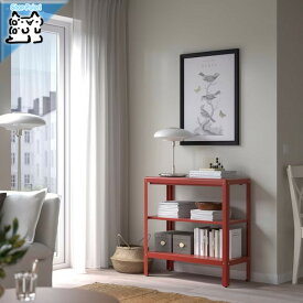 【IKEA -イケア-】KOLBJORN -コールビョーン- シェルフユニット 室内/屋外用 ブラウンレッド 80x81 cm (405.207.44)