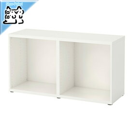 【IKEA -イケア-】BESTA -ベストー- シェルフ テレビ台 フレーム ホワイト 120x40x64 cm (902.458.47)