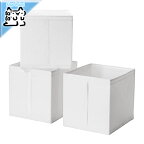 【IKEA -イケア-】ikea ボックス SKUBB - スクッブ - ボックス 3ピースセット ホワイト 31×34×33 cm (101.863.90)