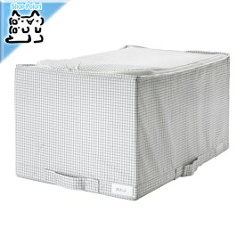 【IKEA -イケア-】STUK -ストゥーク- 収納ケース ボックス ホワイト/グレー 34x51x28 cm (203.096.87)
