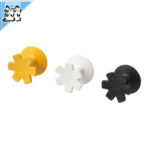 【 IKEA - イケア -】JORDBORR -ヨールドボッル- フック 接着シール付き 雪の結晶/マルチカラー 3 ピース (605.637.18)