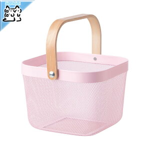 【 IKEA - イケア -】RISATORP -リーサトルプ- バスケット グピンク 25x26x18 cm (605.886.91)