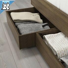 【IKEA -イケア-】BRUKSVARA -ブルクスヴァーラ- ベッド下収納ボックス ブラウン 63x62 cm (805.560.43)