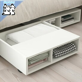 【IKEA -イケア-】FREDVANG -フレードヴァング- ベッド下収納/ベッドサイドテーブル ホワイト 59x56 cm (904.936.39)