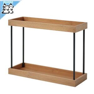 【 IKEA - イケア -】NALBLECKA -ノールブレッカ- キッチンカウンタートップオーガナイザー メタル/竹 38x13x28 cm (905.646.17)