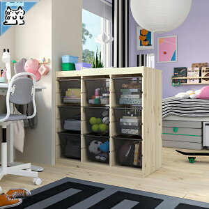 �y IKEA - �C�P�A -�zTROFAST - �g���t�@�X�g - ���[�R���r�l�[�V���� BOX�t�� �g�ݍ��킹���[ �I�[�v�����[ �I / �X�e�C���p�C�� / ���^���O���[BOX 93x44x91 cm (996.127.08)