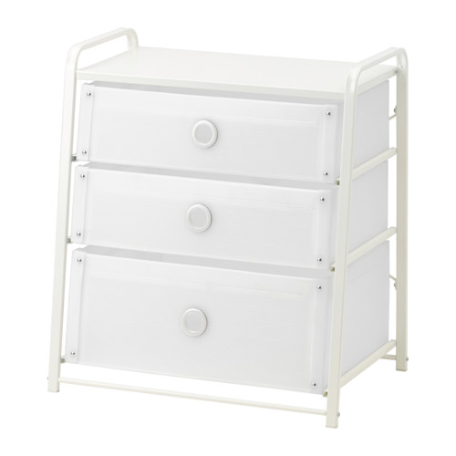 ホワイトでお洒落なシンプルなチェスト IKEA Original LOTE -ローテ- ホワイト 好評にて期間延長 引き出し×3 55x62 cm 激安単価で チェスト