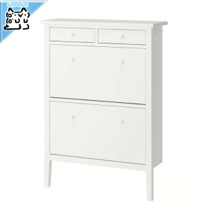 【 IKEA - イケア -】GULLABERG -グラベリ- シューズボックス2段 ホワイト 88x30x122 cm (605.876.96)