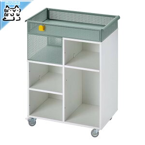 【 IKEA - イケア -】OVNING -オーヴニング- ワゴン ホワイト/グレーグリーン 54x33 cm (805.170.04)