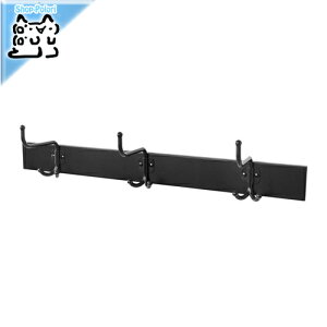 【 IKEA - イケア -】PINNIG -ピンニグ- ラック フック3個付 ブラック 79x16 cm (603.297.92)