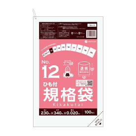 【小箱販売】FBH-12kobako ひも付 規格袋 12号 0.020mm厚 透明 100枚10冊 /ポリ袋 袋 保存袋 食品袋 平袋 規格 食品 食品用 ごみ袋 ゴミ袋 ビニール袋 保存 検食 厨房 保育園 厨房 保育園 食品衛生法 RoHS指定 サンキョウプラテック 送料無料