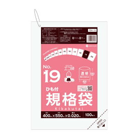 【バラ販売】FBH-19bara ひも付 規格袋 19号 0.020mm厚 透明 100枚 /ポリ袋 袋 保存袋 食品袋 平袋 規格 食品 食品用 ごみ袋 ゴミ袋 ビニール袋 保存 検食 厨房 保育園 食品衛生法 RoHS指定 サンキョウプラテック