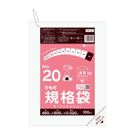 【小箱販売】FBH-20kobako ひも付 規格袋 20号 0.020mm厚 透明 100枚x5冊 /ポリ袋 袋 保存袋 食品袋 平袋 規格 食品 食品用 ごみ袋 ゴミ袋 ビニール袋 保存 検食 厨房 保育園 食品衛生法 RoHS指定 サンキョウプラテック 送料無料